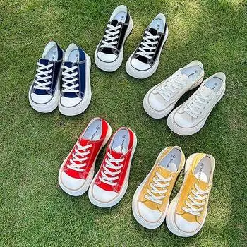 Летние полутапочки, парусиновая обувь двойного назначения, женские милые маленькие белые туфли на толстой подошве, туфли с большой головкой, модные туфли на доске 40 белый