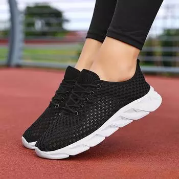 Летние полые тонкие черные кроссовки женские легкие кроссовки с мягкой подошвой для студентов плоские белые туфли танцевальная обувь 35 белый