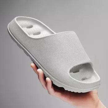 Летние популярные мужские и женские сандалии на толстой подошве, удобные пластиковые сандалии с полой подошвой, тапочки для увеличения роста. 40-41 чёрный