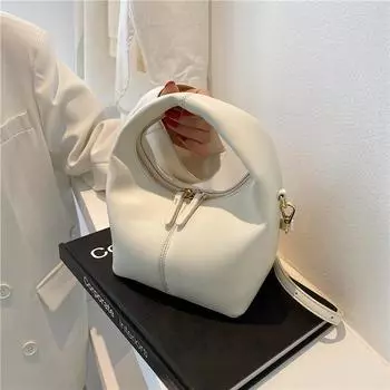 Летние популярные универсальные сумки-ведра для поездок на работу для женщин, модные простые высококачественные сумки-мессенджеры из искусственной кожи Mini(Max Length<20cm)