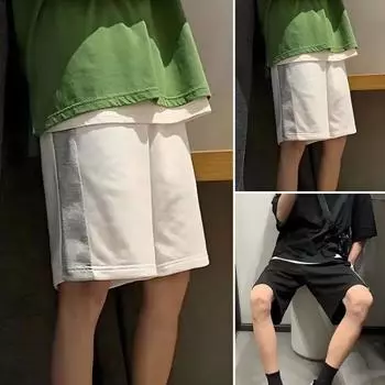 Летние повседневные брюки-карго для подростков, свободные дышащие спортивные шорты с укрепленными карманами, модная уличная одежда для отпуска, путешествий, школы M серый