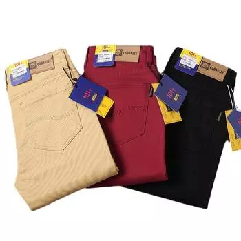 Летние повседневные брюки Stretch Slim Fit Small Прямые цветные брюки Универсальные длинные брюки Stretch 28 чёрный