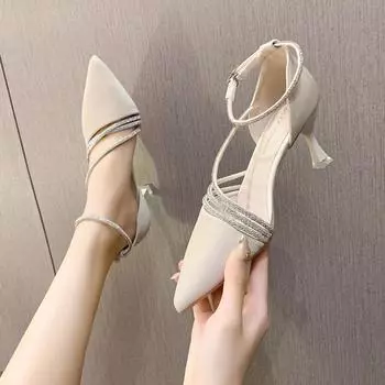 Летние повседневные модные женские сандалии на шпильке с острым носком, новые сексуальные элегантные банкетные удобные туфли на высоком каблуке, НЕТ:Т-913 34