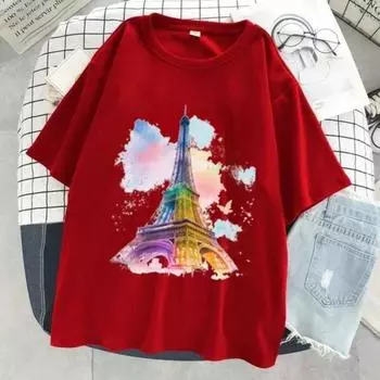 Летние повседневные ретро-футболки для женщин из чистого хлопка с короткими рукавами Iron Tower S белый