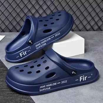 Летние повседневные сандалии, мужская универсальная износостойкая обувь, модные сандалии для пар, мужские пляжные сандалии Baotou, обувь с полой дышащей сеткой 36 бежевый