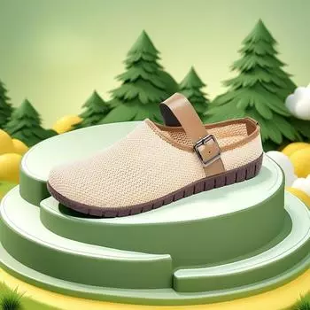 Летние повседневные сандалии на плоской подошве, дышащие женские тапочки с мягкой подошвой, удобные модные сандалии для активного отдыха 36 чёрный