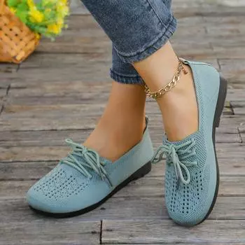 Летние повседневные сетчатые туфли с дышащей подошвой на одну ногу для матерей среднего и пожилого возраста 36 серый