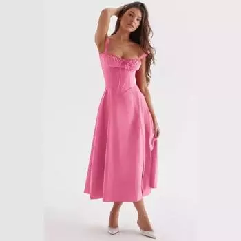 Летние повседневные сексуальные платья без рукавов, женские милые элегантные вечерние клубные длинные платья, женское сексуальное трапециевидное платье с разрезом на шнуровке, красное платье 331 S темно-синий