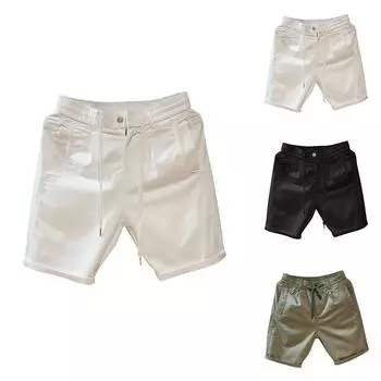 Летние повседневные шорты длиной 5 дюймов для мужчин - свободные, модные и прямые рабочие брюки L армия зеленый