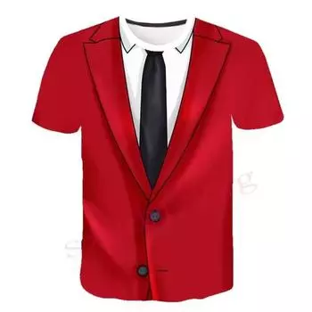 Летние повседневные трендовые уличные хип-хоп забавные костюмы с узором мужские и женские футболки с 3D-принтом Harajuku с круглым вырезом футболки с коротким рукавом S