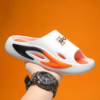 Летние противоскользящие уличные сандалии, пляжная обувь, шлепанцы, домашние мужские тапочки, повседневная обувь 38/39 белый