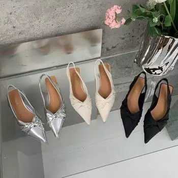 Летние роскошные брендовые женские бежевые босоножки на высоком каблуке 3 см, дизайнерские серебряные сандалии с острым носком с открытой пяткой, офисные женские туфли для выпускного вечера 6 бежевый