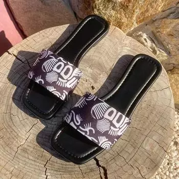 Летние роскошные сандалии, модные тапочки, женская обувь на плоской подошве, коричневая большая дизайнерская обувь, женская роскошная обувь Zapatos De Mujer 36