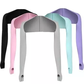 Летние рукава из ледяного шелка с защитой от УФ-лучей, шаль-манжета, унисекс, гольф, вождение, пеший туризм, рыбалка, бег, спорт на открытом воздухе, грелка для рук белый