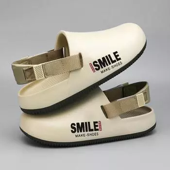 Летние сабо, мужские тапочки, мужские туфли на плоской подошве, пляжные сандалии, быстросохнущая обувь для воды, рабочие повседневные садовые легкие тапочки 40