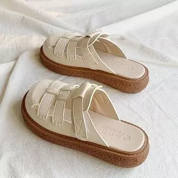 Летние сандалии Baotou Hollow Leisure Hole для женщин 35 бежевый