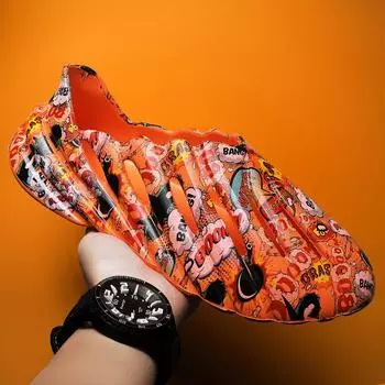 Летние сандалии, большие размеры 45, мужская и женская обувь, модные повседневные сандалии на платформе из ЭВА, уличные дышащие пляжные сандалии 36