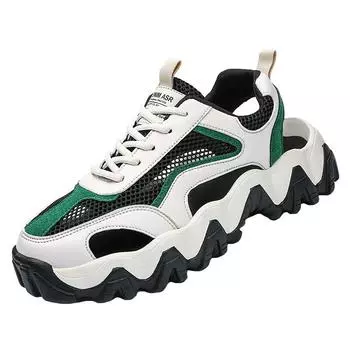 Летние сандалии Deporte на высокой подошве, мужские тапочки Tide, мужская повседневная обувь, мужские пляжные кроссовки для мальчиков и детей, теннисная сетка на меху 6.5