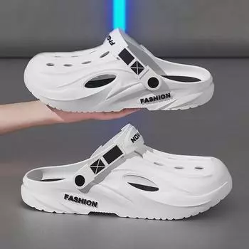 Летние сандалии для мальчиков с толстой подошвой и защитой от запаха 2024 г.: Универсальные шлепанцы для отдыха на открытом воздухе Upgraded Edition; 42-43 хаки