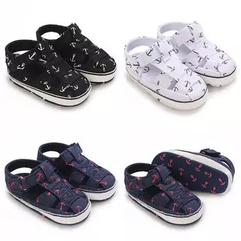 Летние сандалии для малышей, мальчиков и девочек, обувь с мягкой подошвой, первые ходунки, обувь для детской кроватки, обувь для новорожденных, для детей, начинающих ходить, 0-18 месяцев 0-6m тёмно-синий