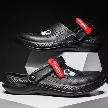 Летние сандалии для пар, черные и белые мужские сандалии большого размера