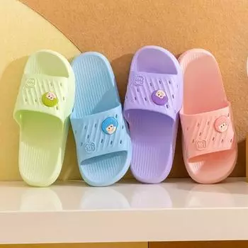 Летние сандалии и тапочки для мужчин и женщин, симпатичные домашние нескользящие пластиковые тапочки с толстой мягкой подошвой для пар, для ванной комнаты 37 лазурь