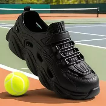 Летние сандалии из ЭВА без застежек, устойчивые к запахам, повседневная обувь с отверстиями для пляжа, улицы, парка, повседневной деятельности 41 чёрный