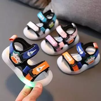 Летние сандалии, крутая легкая детская обувь, пляжная обувь для мальчиков и девочек, повседневная обувь, сандалии, детская обувь для мальчиков 16 розовый