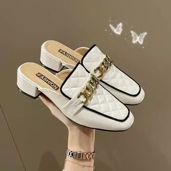 Летние сандалии, модные женские лоферы, кожаные тапочки без шнуровки, повседневная обувь для ленивых, уличная обувь 35 бежевый