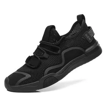 Летние сетчатые туфли мужские кроссовки дышащие легкие мужские повседневные туфли на шнуровке обувь для ходьбы спортивная обувь для бега теннис мужские 38