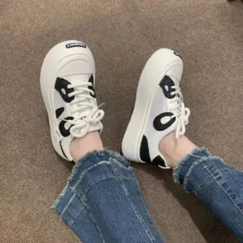 Летние сетчатые туфли женские дышащие сетчатые новые белые туфли на платформе повседневные универсальные спортивные туфли для пап 35