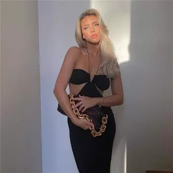 Летние сексуальные женские длинные платья без рукавов, модные женские вечерние клубные платья, платья L белый