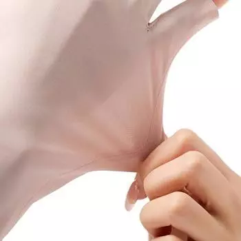 Летние шелковые перчатки с полупальцами, женские дышащие тонкие перчатки без пальцев as the picture