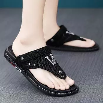 Летние шлепанцы для мужчин, сандалии, удобные тапочки для пляжа, легкая подошва, комфортная мода 38 серый