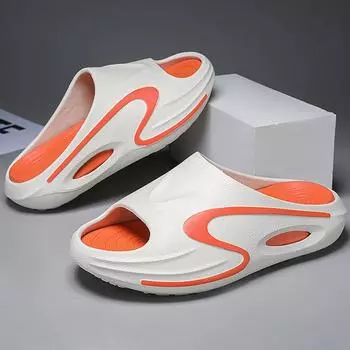 Летние шлепанцы для пары с леопардовым принтом, мужские сандалии на толстой подошве 40 коричневый/хаки