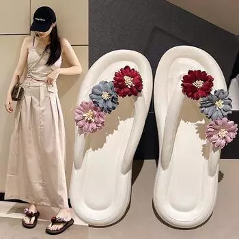 Летние шлепанцы из ЭВА, женские тапочки с мягкой подошвой Cloud, повседневные женские тапочки для дома, наружные пляжные сандалии, тапочки для женщин 36-37 белый