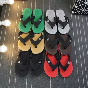 Летние шлепанцы Мужские повседневные модные трендовые пляжные шлепанцы 37 кофейный