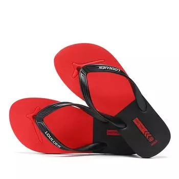 Летние шлепанцы Мужские сандалии Нескользящая повседневная пляжная обувь Мужские тапочки Одежда Шлепанцы 39 красный