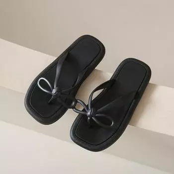 Летние шлепанцы с бантом, модная женская верхняя одежда, универсальная одежда, шлепанцы в стиле феи для студентов, пляжные тапочки 40 розовый