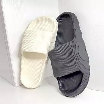 Летние шлепанцы в стиле Канье: Модные, на толстой подошве, большого размера, в корейском стиле, универсальные парные тапочки 38-39