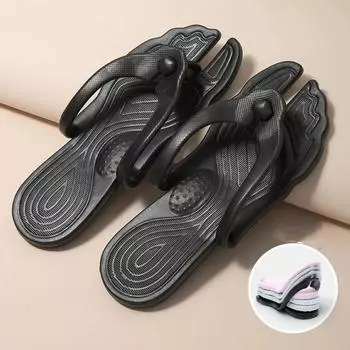 Летние шлепанцы женские тапочки складные для отдыха на природе легкие мягкие мужские шлепанцы пляжные банные туфли сандалии на плоской подошве 2024 36-37