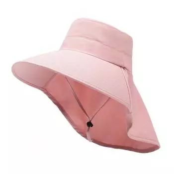 Летние шляпы для женщин, защита шеи от ультрафиолета, солнцезащитные козырьки для женщин, рыбалки, пешего туризма, широкополая шаль, солнцезащитный крем, кепка с хвостиком розовый