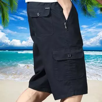 Летние шорты для активного отдыха, большие размеры, мужские спортивные повседневные шорты, свободные прямые шорты-карго из хлопка, удобные пляжные шорты для бега XL жёлтый