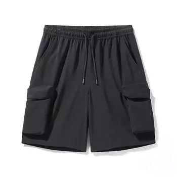 Летние шорты с большими карманами. Свободная прямая рабочая одежда с несколькими карманами. Повседневные брюки. Свободные и универсальные быстросохнущие спортивные капри. XXXL