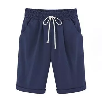 Летние шорты, женские летние шорты-бермуды, свободные повседневные спортивные эластичные хлопковые прямые дышащие спортивные шорты S армия зеленый