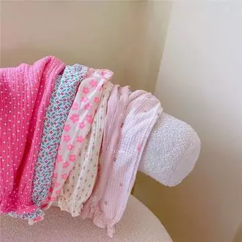 Летние солнцезащитные брюки для девочек в стиле ретро с цветочным принтом - пляжные брюки со средней и высокой талией и функцией защиты от комаров 140cm