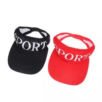 Летние солнцезащитные шляпы для мужчин и женщин, регулируемые, с защитой от ультрафиолета, пустые шляпы, однотонные, спортивные, для тенниса, гольфа, бега, солнцезащитные, бейсбольные кепки красный