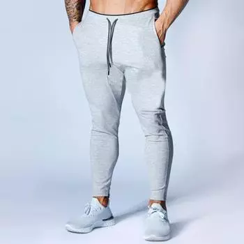 Летние спортивные штаны, однотонные, на шнурке, с эластичной резинкой на талии, облегающие спортивные брюки с карманами, повседневные длинные брюки