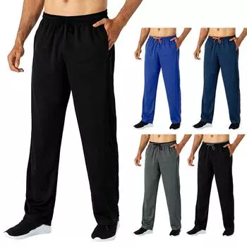Летние спортивные тонкие легкие дышащие мужские карманы на молнии, прямая верхняя одежда для улицы, нижние спортивные штаны для мужчин XL чёрный