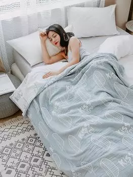 Летние стеганые одеяла из хлопковой марли в японском стиле, декоративные покрывала для кровати, розовые покрывала для дивана, постельные принадлежности 150*230/200 см 150x200cm